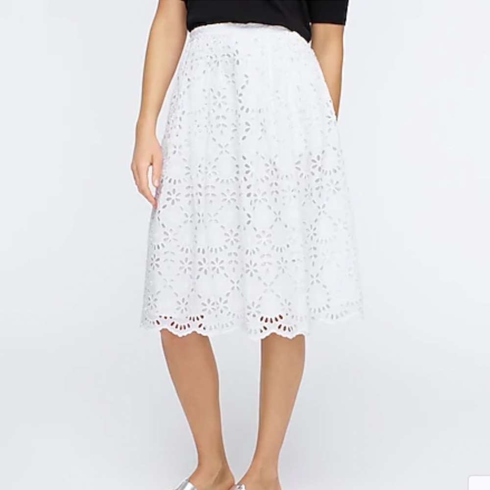 J.Crew full midi skirt in embroidered eyelet